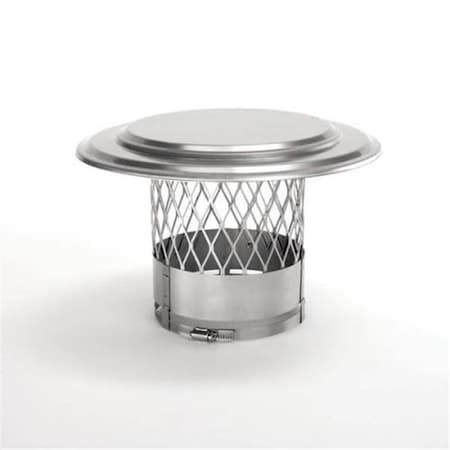 Home Saver Home Saver 10480 8 in. UltraPro Collarplate Rain Cap with 0.75 in. Mesh - 316 Alloy 10480